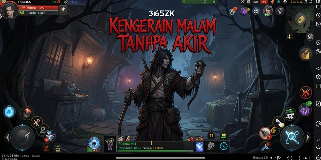 Screenshot gameplay menakutkan dari 365ZK yang menunjukkan kengerian dalam game.