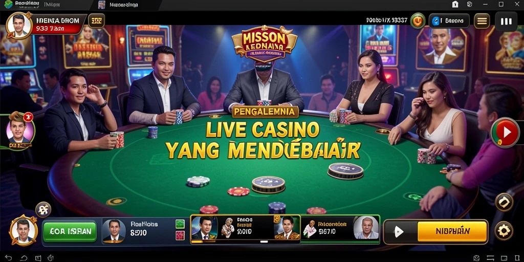 Tampilan gameplay mendebarkan di aplikasi Live Casino 93337.