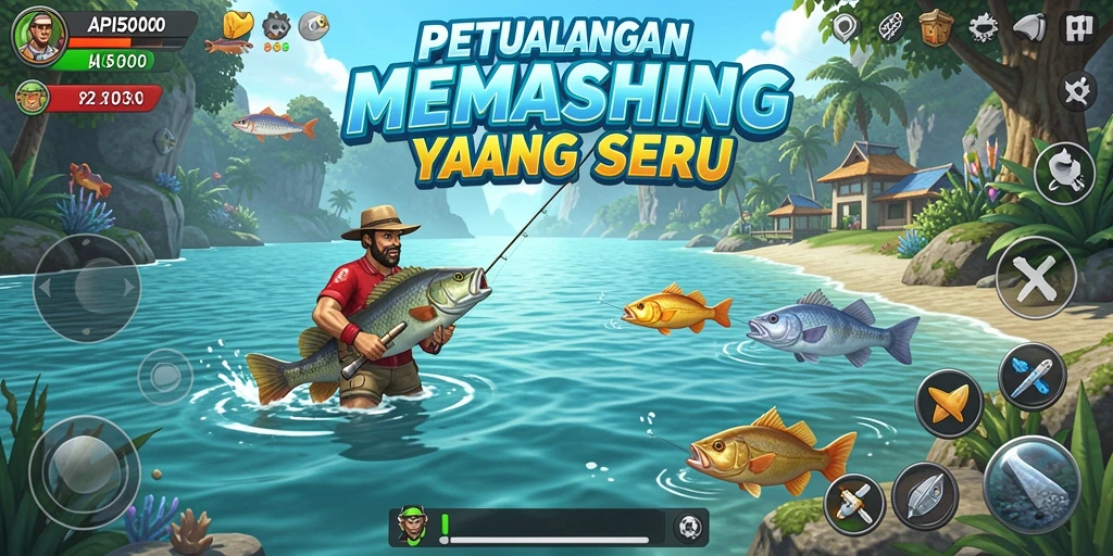 Tangkapan ikan besar dalam gameplay API5000 yang mendebarkan.