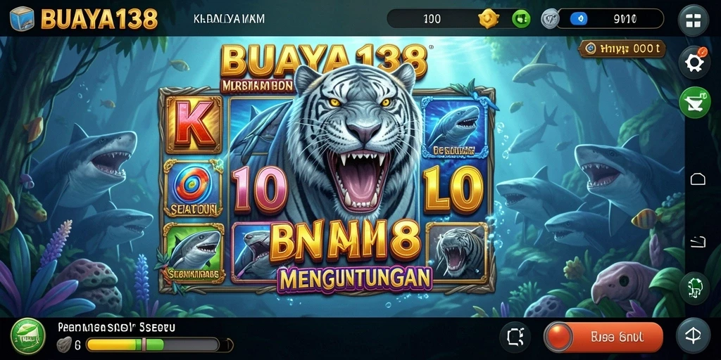 Tampilan menarik dari gameplay Slot BUAYA138 yang mendebarkan.