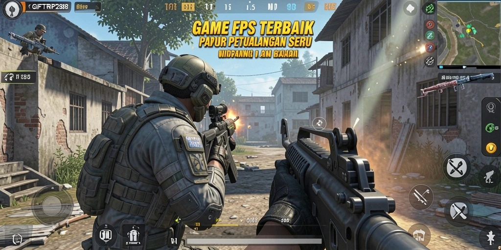 Screenshot gameplay GIFTRP288 menampilkan aksi menembak yang seru.
