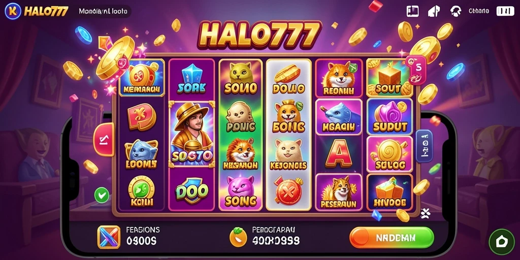 Screenshot gameplay HALO777 yang menunjukkan keseruan bermain Slot.