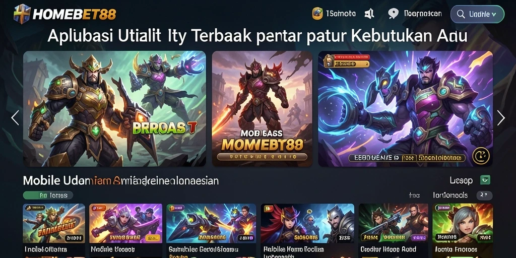 Tampilan antarmuka HOMEBET88 yang user-friendly dan informatif.