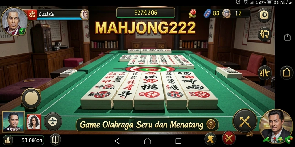 Gambaran gameplay seru di MAHJONG222 yang penuh tantangan olahraga.