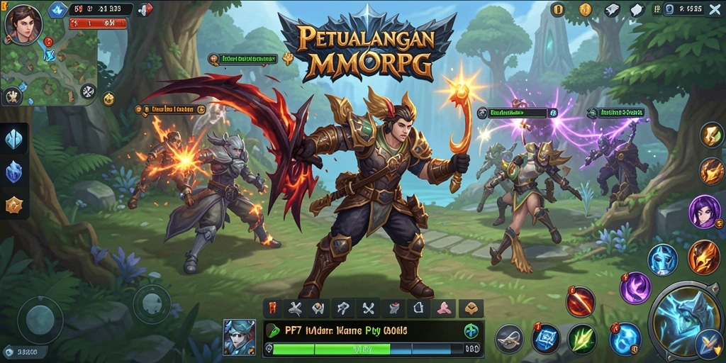 Tampilan screenshot utama PP7 menampilkan aksi seru dalam gameplay MMORPG.