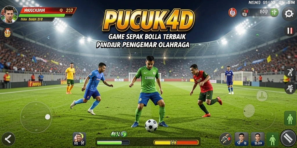 Screenshot PUCUK4D menampilkan aksi seru di lapangan sepak bola.