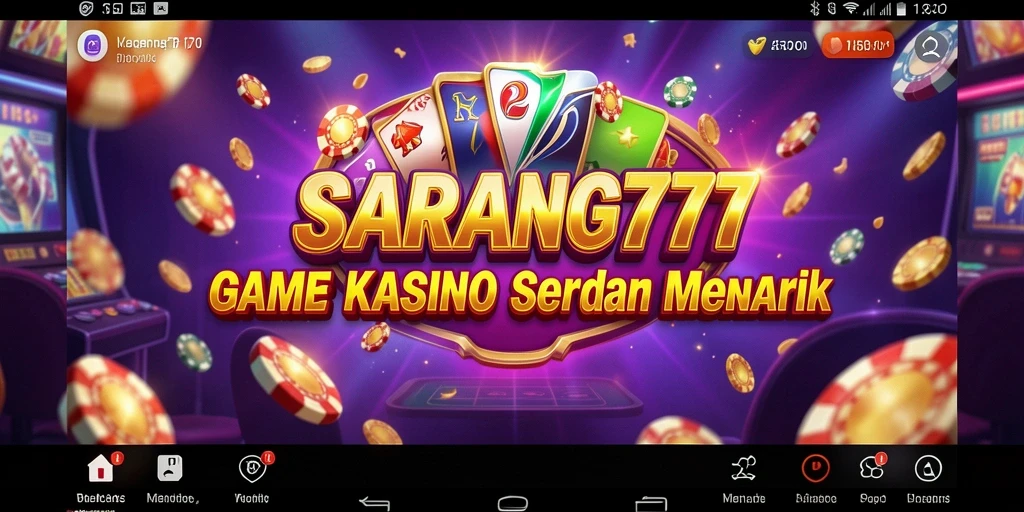 Tampilan utama gameplay SARANG777 yang menarik dan penuh warna dari permainan Kasino.
