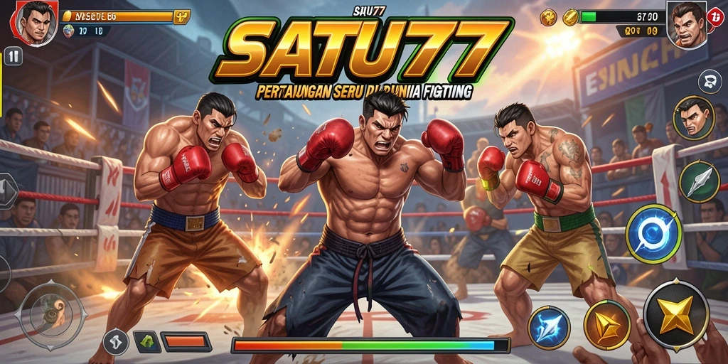 Tampilan screenshot SATU77 menampilkan aksi pertarungan yang epik.