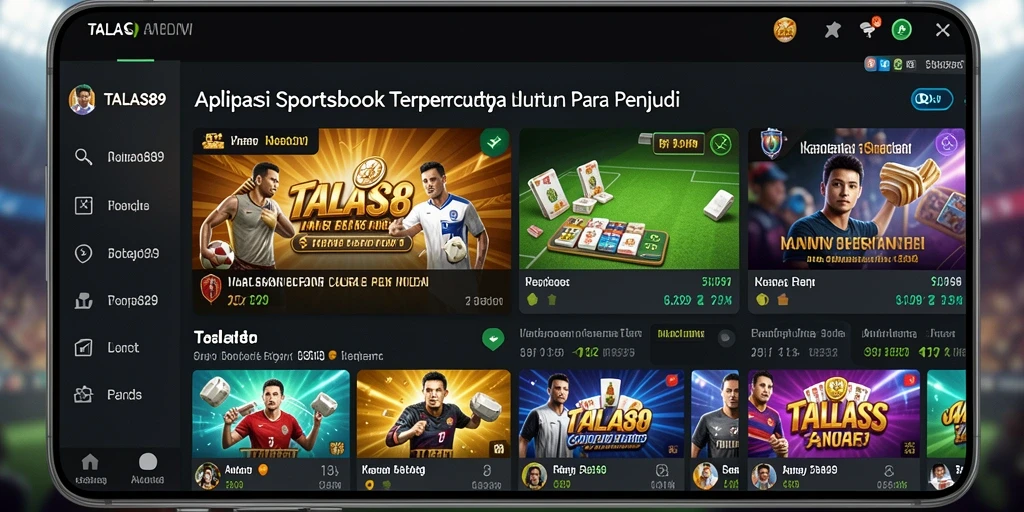 Screenshot utama TALAS89 menampilkan antarmuka taruhan olahraga yang menarik.