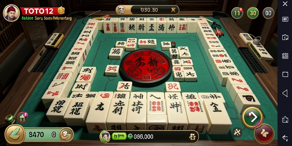 Tampilan gameplay TOTO12 yang menakjubkan saat Anda bermain Mahjong.