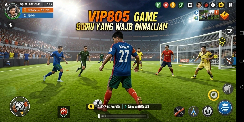 Tangkapan layar gameplay VIP805 yang menunjukkan aksi olahraga intens.